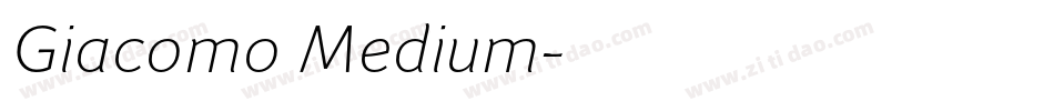 Giacomo Medium字体转换